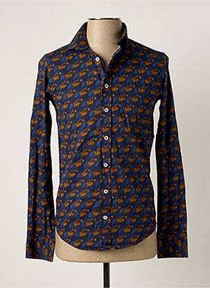 Chemise manches longues bleu BRUCE & BUTLER  homme