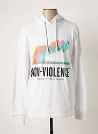 Sweat-shirt à capuche blanc JACK & JONES homme