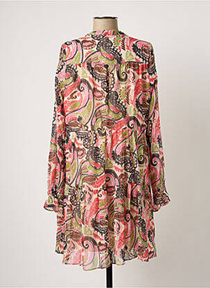 Robe mi-longue rose AMELIE & AMELIE femme