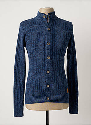 Gilet manches longues bleu BRUCE & BUTLER  homme