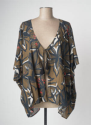Veste kimono vert DEVERNOIS femme