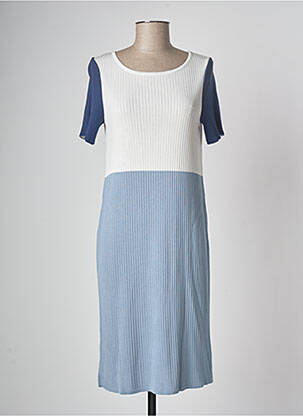 Robe mi-longue bleu DEVERNOIS femme