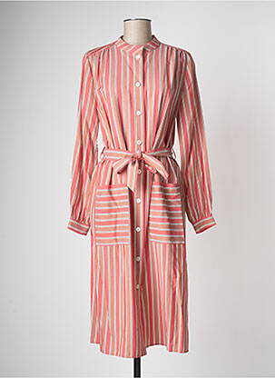 Robe mi-longue rouge DEVERNOIS femme