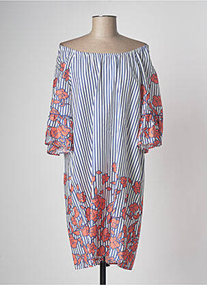 Robe mi-longue bleu DEVERNOIS femme