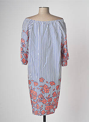 Robe mi-longue bleu DEVERNOIS femme