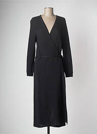 Robe mi-longue noir DEVERNOIS femme