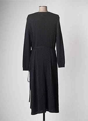 Robe mi-longue noir DEVERNOIS femme