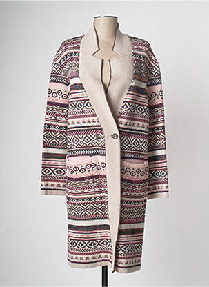 Gilet manches longues beige DEVERNOIS femme