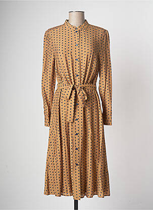 Robe mi-longue marron DEVERNOIS femme