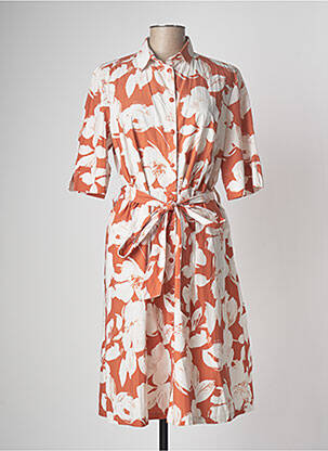 Robe mi-longue orange DEVERNOIS femme