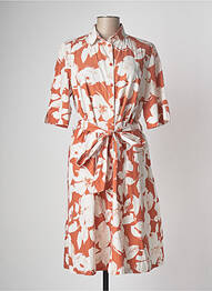 Robe mi-longue orange DEVERNOIS femme