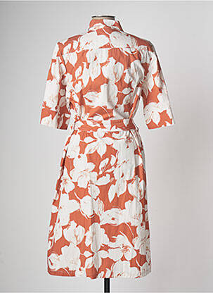 Robe mi-longue orange DEVERNOIS femme