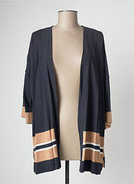 Gilet manches longues bleu DEVERNOIS femme