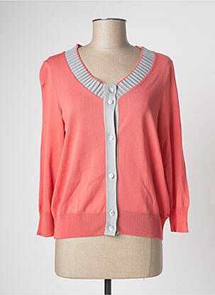Gilet manches longues rose DEVERNOIS femme