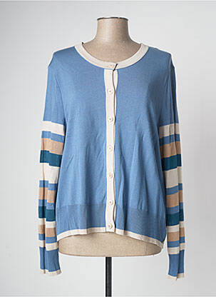 Gilet manches longues bleu DEVERNOIS femme