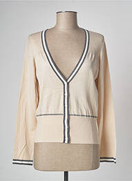 Gilet manches longues beige DEVERNOIS femme