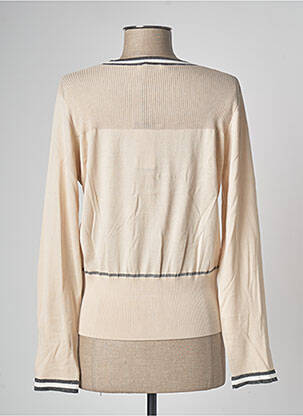 Gilet manches longues beige DEVERNOIS femme