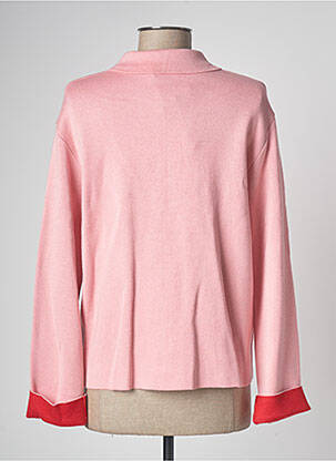 Gilet manches longues rose DEVERNOIS femme