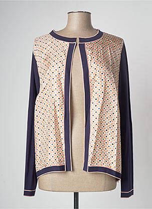 Gilet manches longues rose DEVERNOIS femme