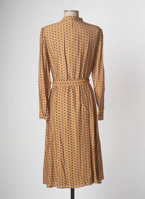 Robe mi-longue marron DEVERNOIS pour femme