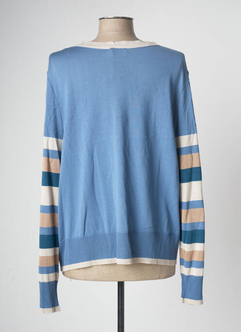 Gilet manches longues bleu DEVERNOIS pour femme