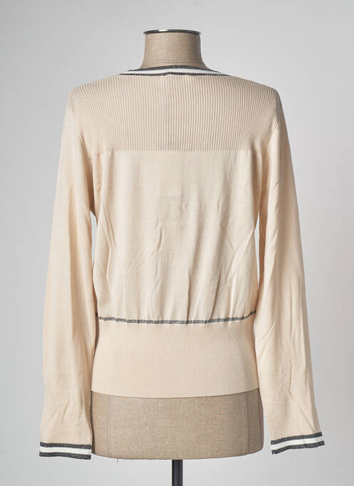 Gilet manches longues beige DEVERNOIS pour femme