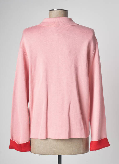 Gilet manches longues rose DEVERNOIS pour femme