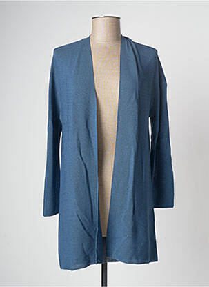 Gilet manches longues bleu DEVERNOIS femme
