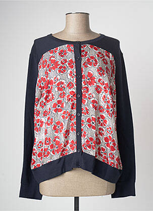 Gilet manches longues rouge DEVERNOIS femme