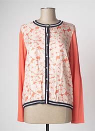 Gilet manches longues orange DEVERNOIS femme