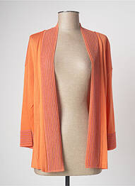 Gilet manches longues orange DEVERNOIS femme