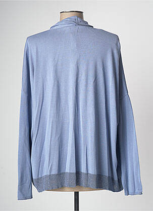 Gilet manches longues bleu DEVERNOIS femme
