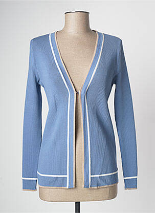Gilet manches longues bleu DEVERNOIS femme