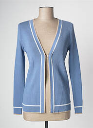 Gilet manches longues bleu DEVERNOIS femme