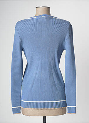 Gilet manches longues bleu DEVERNOIS femme