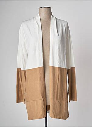 Gilet manches longues beige DEVERNOIS femme