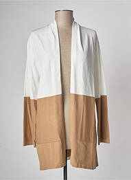 Gilet manches longues beige DEVERNOIS femme
