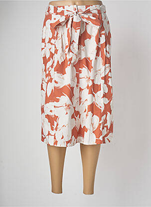 Jupe mi-longue orange DEVERNOIS femme