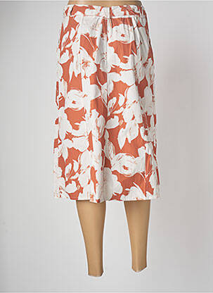 Jupe mi-longue orange DEVERNOIS femme
