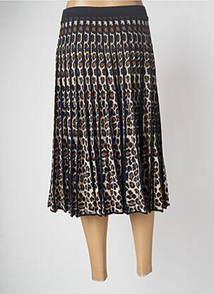 Jupe mi-longue beige DEVERNOIS femme