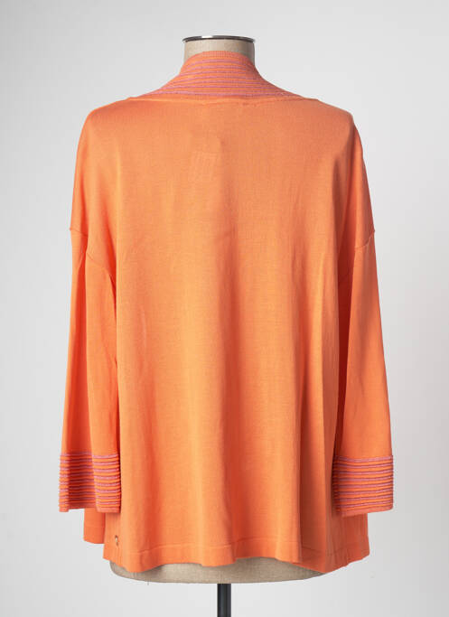Gilet manches longues orange DEVERNOIS pour femme