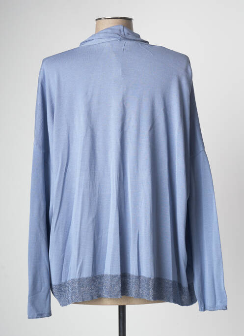 Gilet manches longues bleu DEVERNOIS pour femme