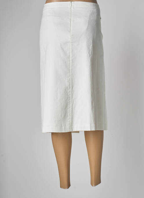 Jupe mi-longue blanc DEVERNOIS pour femme