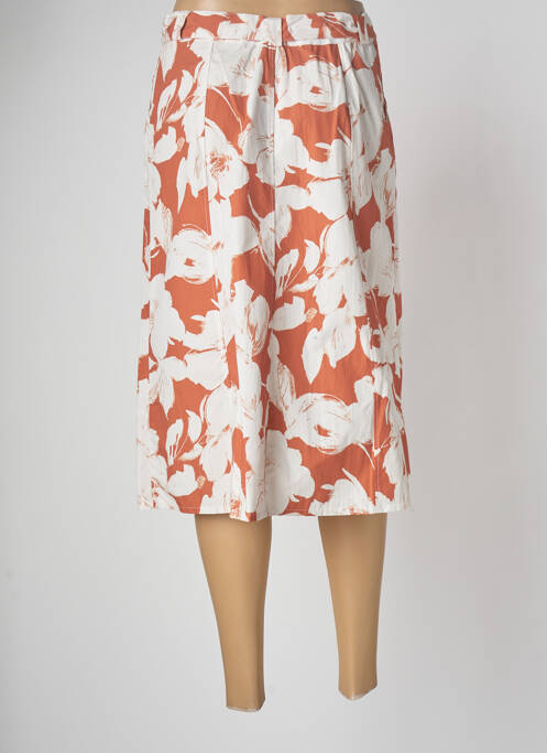 Jupe mi-longue orange DEVERNOIS pour femme