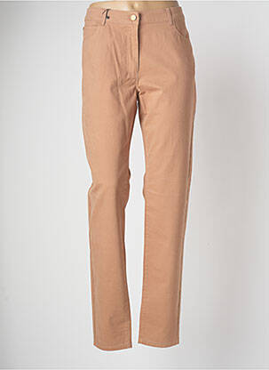Jeans coupe droite marron DEVERNOIS femme
