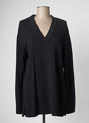 Pull tunique noir DEVERNOIS femme
