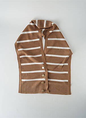 Col / tour de cou beige DEVERNOIS femme