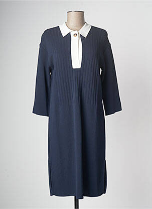 Robe mi-longue bleu DEVERNOIS femme