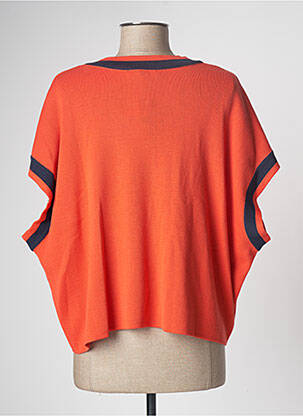 Gilet manches courtes orange DEVERNOIS femme