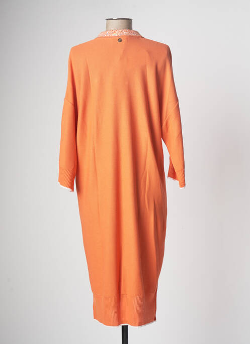 Robe mi-longue orange DEVERNOIS femme